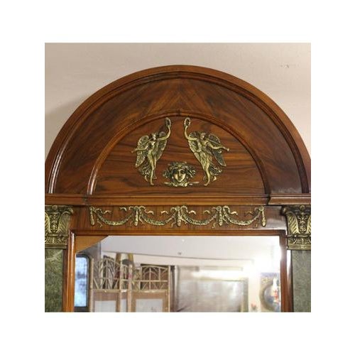 Type Chest of drawers with mirror Date 1970 Style Empire Origin France Materials Walnut, Mirror, Marble, Brass Model Chest...