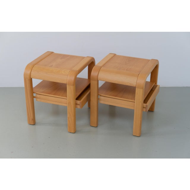 Danish Bedside Tables in Beech by Villy Nørgaard, 1980s, Set of 2 For Sale - Image 9 of 16