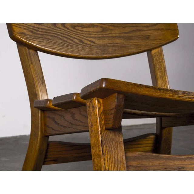 Set of Brutalist Chair and Stool in Oak by Dittmann & Co., 1960s For Sale - Image 11 of 18