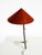 Large Mid-Century Modern Tripod Brass Table Lamp with Fabric Shade from Kalmar, 1950s For Sale - Image 14 of 18