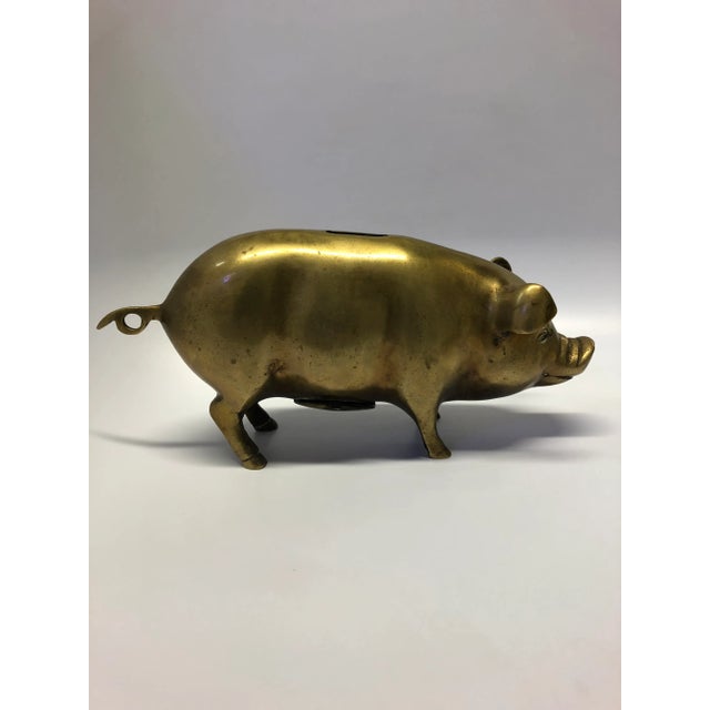Vintage Brass Piggy Bank. A great metallic accessory for display!
