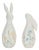 Pastel Floral Rabbit Figurines (Set of 2) For Sale