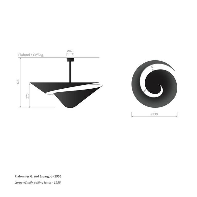 Not Yet Made - Made To Order Mid-Century Modern White Snail Ceiling Lamp by Serge Mouille For Sale - Image 5 of 6