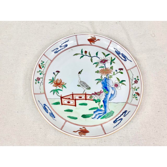 Large Vintage Chinoiserie Decorative Bowl For Sale - Image 12 of 12