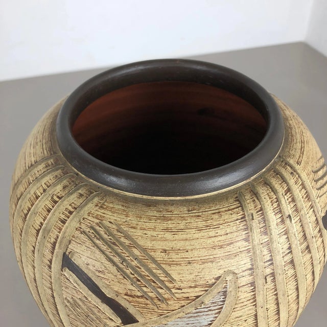 Germany Multi-Color Ceramic Pottery Vase by Franz Schwaderlapp for Sawa Ceramic, 1960s For Sale - Image 4 of 12