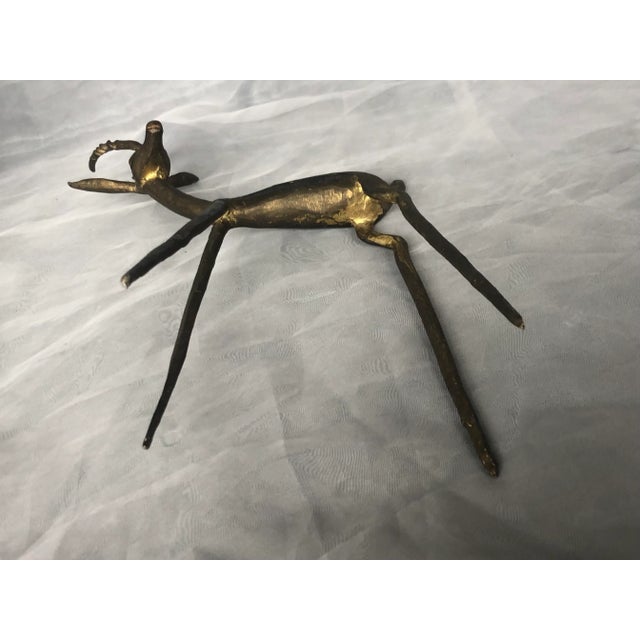 Vintage African Bronze Gazelle Sculpture For Sale - Image 11 of 13
