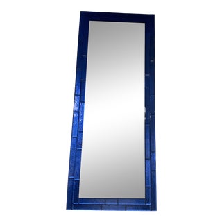Contemporary Cobalt Blue Glass Mirror For Sale