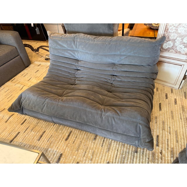 Design Plus Gallery presents the Alcantara Chic Togo Loveseat by Michel Ducaroy for Ligne Roset. This is a Ligne Roset...