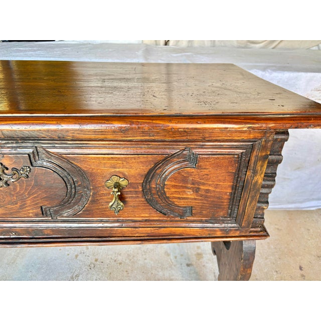 Brown Late 19th Century Spanish Renaissance Revival Pine Side Table For Sale - Image 8 of 12
