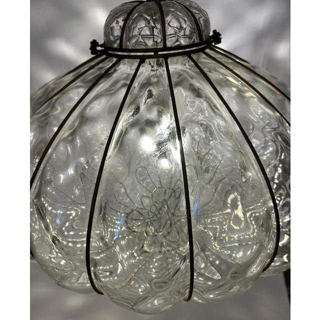 Venetian Murano Glass Lanterns, 1980s, Set of 2 For Sale - Image 11 of 17