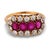 Victorian 19th Century Victorian Ruby Diamond 14k Yellow Gold Ring, Size 6 For Sale - Image 3 of 5