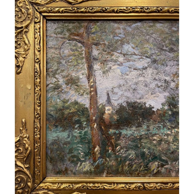 French 19th Century French Pastoral Oil Painting Signed H. D. Lemaître For Sale - Image 3 of 12