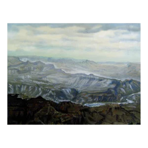 Canyon River Hand Colored Photograph