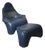 Set of Hal Lounge Chair and Ottoman in Blue Leather by Marc Sadler for Cassina, 1996 For Sale