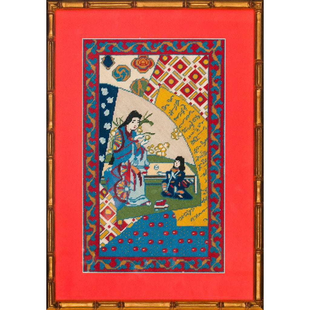 "Chinoiserie Needlepoint" | Chairish