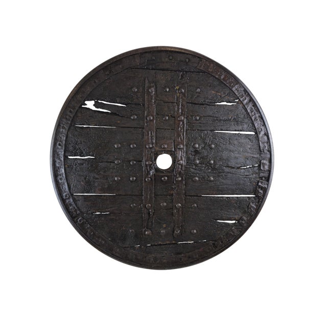 Gothic Iron-Bound Plank Wagon Wheel For Sale - Image 13 of 13
