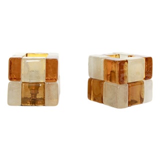Murano Glass Table Lamps by Albano Poli for Poliarte, 1970s, Set of 2 For Sale