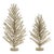 Add a sparkling touch to your holiday decor with this Glittered Tinsel Pine Tree set. Featuring festive gold and silver...