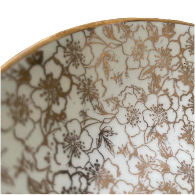 1950s Three Tier Tidbit Platter by Homer Laughlin in 22 Kt Gold For Sale In Los Angeles - Image 6 of 7