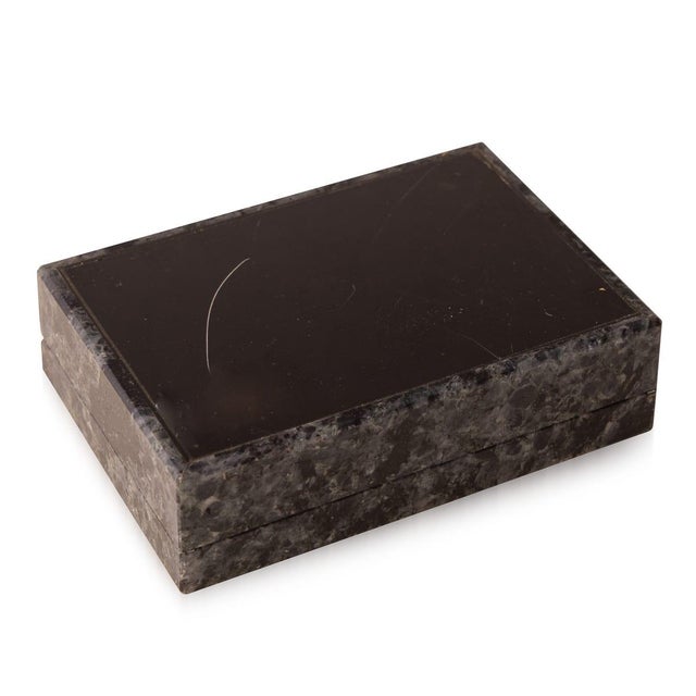 1960s Vintage Italian Blue Ice Granite Stone Box, 1960 For Sale - Image 5 of 7