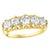 5 Diamonds, Unisex 1-Row Diamond Band Ring in 14 Karat Yellow Gold For Sale - Image 15 of 18