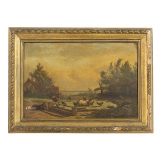 Jean-Baptiste Van Leemputten, Landscape, 19th Century, Oil on Canvas For Sale