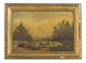Jean-Baptiste Van Leemputten, Landscape, 19th Century, Oil on Canvas