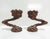 Wood Vintage German Brutalist Hand Carved Wooden Candle Holder - Set of 3 For Sale - Image 7 of 12