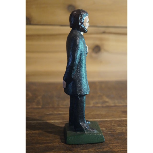 Victorian Era Heavy Cast Iron Abe Lincoln Doorstop Figurine For Sale - Image 4 of 6