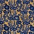 SAMPLE - Schumacher Emelie Velvet Fabric In Sapphire & Gold For Sale
