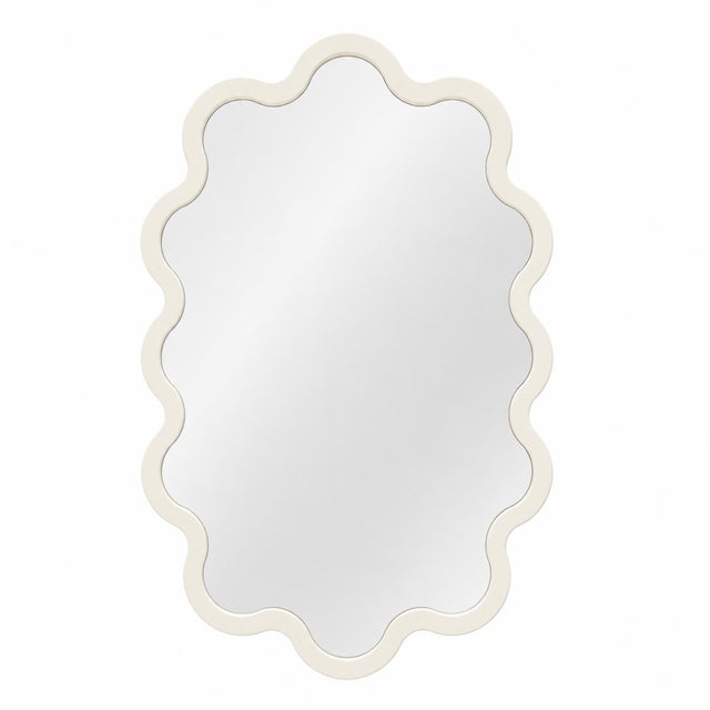 Blue Large Contemporary Oval Wall Wavy Mirror – Hvyli Oval 90 For Sale - Image 8 of 15