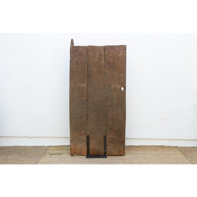 Wood Large 74" Oxidized Gray Mgbo Ezi Igbo Door For Sale - Image 7 of 8