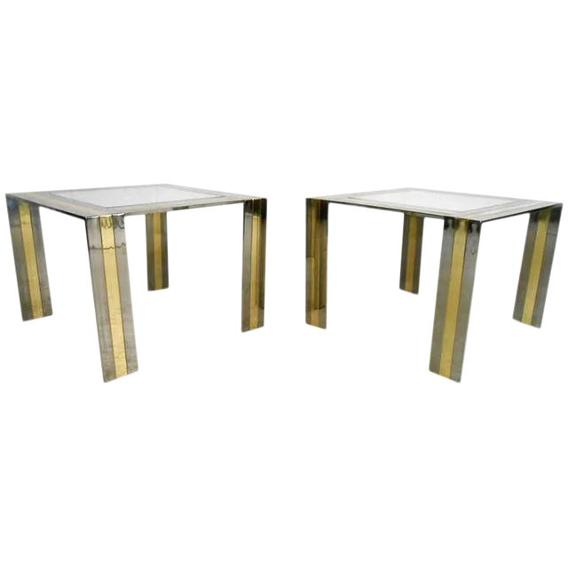 Pair of Vintage Modern End Tables in the Style of Paul Evans For Sale