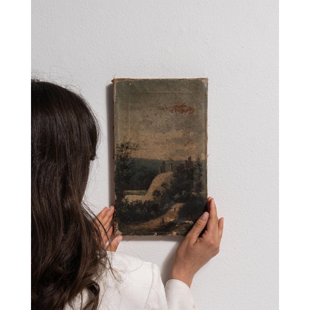 This early 20th century painting from France is an oil on canvas. Its form follows honest, well-proportioned lines typical...