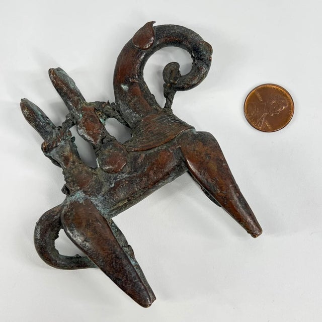 Early 20th Century Early 20th Century Ketoko Brass Horseman Chad For Sale - Image 5 of 6