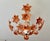 Vintage Italian Murano Style Amber Brown Floral Chandelier - Porcelain Body With Crystal Teardrops For Sale - Image 10 of 18