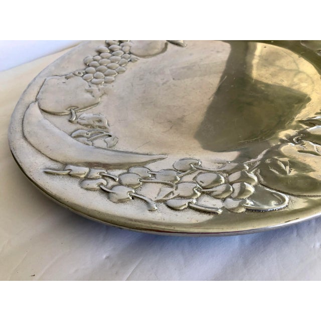 Vintage The Wilton Co. Fruit Medley Aluminum Serving Tray Platter For Sale - Image 6 of 6