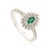 Not Yet Made - Made To Order 18k Gold Emerald Double Halo Mexican Ring Size 4 by VRJewels For Sale - Image 5 of 17