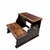 Vintage mahogany bed steps with brass knocker handles. Intentional distressing on the treads gives a worn look. Measures...