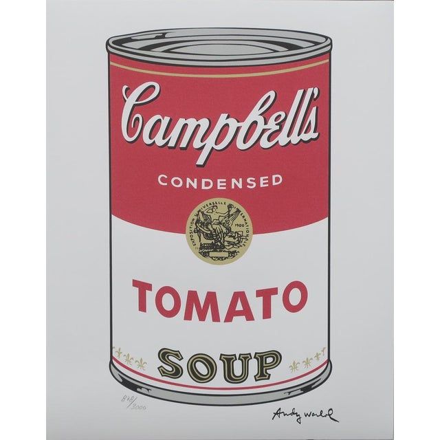 1986 Carnegie Museum of Art Andy Warhol Campbell's Soup Tomato 403/3000 Lithograph For Sale - Image 3 of 3
