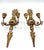 A beautiful pair of antique Italian silver and gold gilded wood and tole two arm candle wall sconces. Signed by artist and...