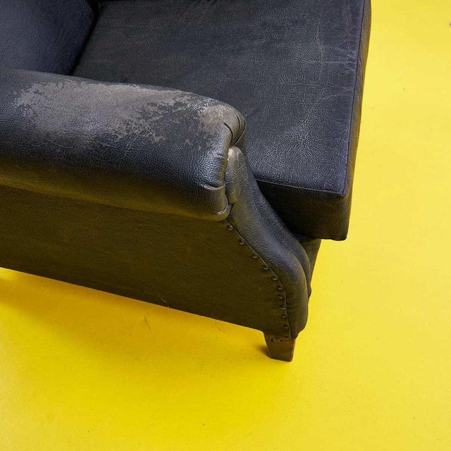 Vintage Chair in Black Leather For Sale - Image 9 of 13