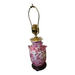 Late 19th Century Chinese Vase Turned Into Lamp For Sale