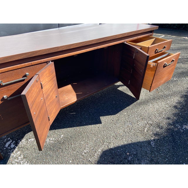 Vintage Mid-Century Modern Credenza Storage File Cabinet by Alma Desk Company For Sale - Image 4 of 12