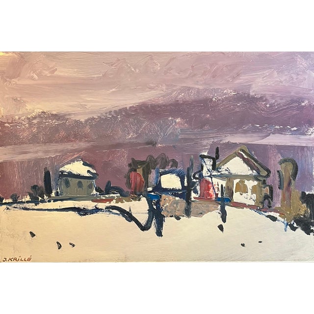 Jean Krille, Landscape 132, Oil on Masonite For Sale