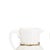 Glass and Crystal - Pair of opaline glass mugs. Made of opaline glass; with embossed and gold decoration. Height: 16 cm.
