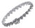 10K White Gold Round Baguette Diamond Heart Designer 7 Inch Bracelet 2-1/6 Cttw For Sale
