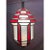Art Deco-Style White Milk & Red Glass & Bronze Chandelier, Pendant or Lantern A striking statement piece that captures the...