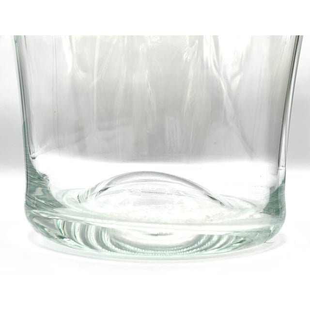 Monumental Scandinavian Clear Glass Floor Vase attributed to Holmegaard, 1970s For Sale - Image 17 of 18