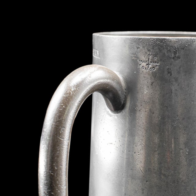 Antique Tavern Pint Tankard, English, Pewter Drinking Jug, Glass Base, Victorian For Sale - Image 11 of 12